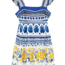 Мини-платье Zuli с цветочным принтом и оборками