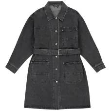 Джинсовая куртка с поясом