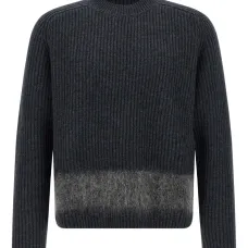 Свитер со вставками в рубчик