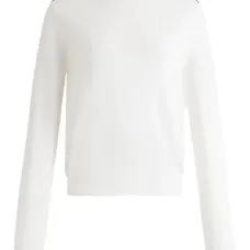 Свитер с отделкой в полоску