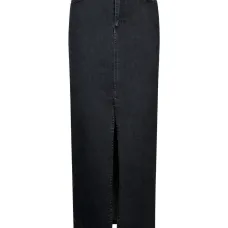 Джинсовая макси-юбка с поясом на талии Джинсовая макси-юбка с поясом на талии