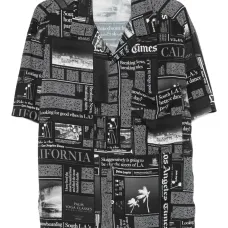 Рубашка с газетным принтом