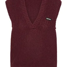 Трикотажный жилет с V-образным вырезом