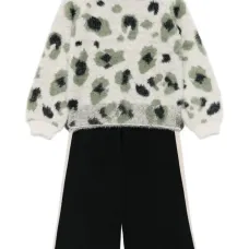 Комплект из топа и брюк с абстрактным узором Комплект из топа и брюк с абстрактным узором