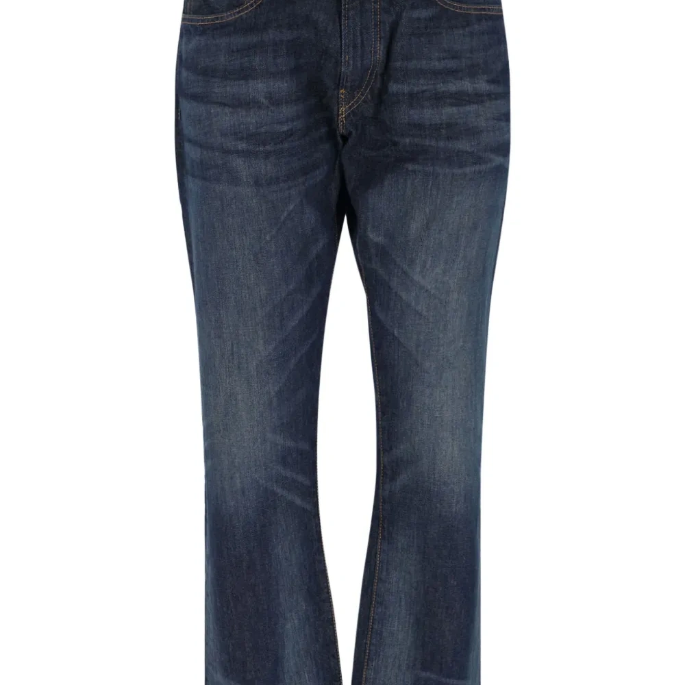 Джинсы с вышитым логотипом