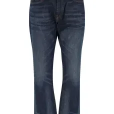 Джинсы с вышитым логотипом