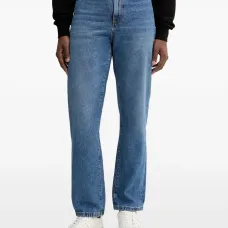 Джинсы прямого кроя с пятью карманами