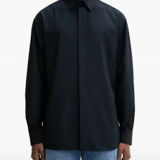 Рубашка с текстурой и воротником Рубашка с текстурой и воротником