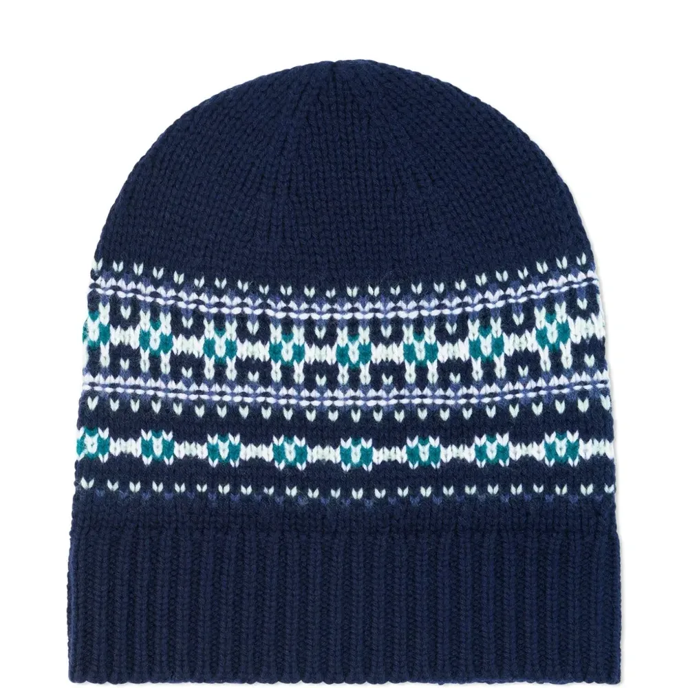 Жаккардовая шапка бини с узором фэр-айл