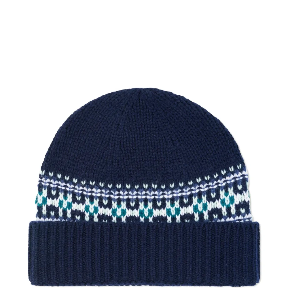 Жаккардовая шапка бини с узором фэр-айл