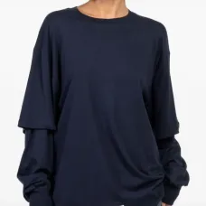 Двухслойный топ с длинными рукавами