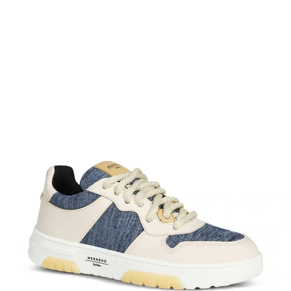 Кроссовки со вставками из денима