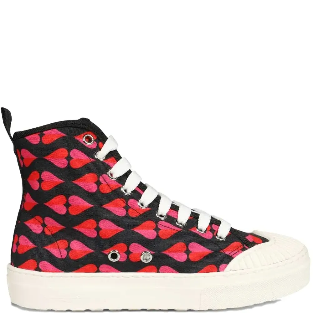 Высокие кеды с принтом