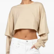 Укороченный двухслойный топ Easy Breeze