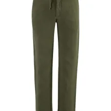 Льняные брюки на завязках на талии