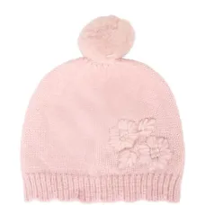 Комплект из трех шапок с помпонами