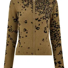 Худи на молнии с анималистичным принтом