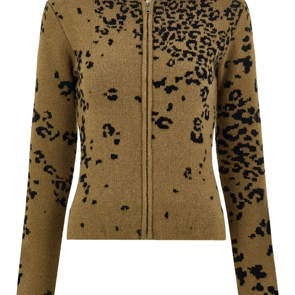 Худи на молнии с анималистичным принтом