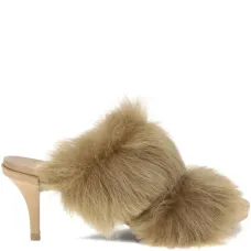 Босоножки с меховой отделкой