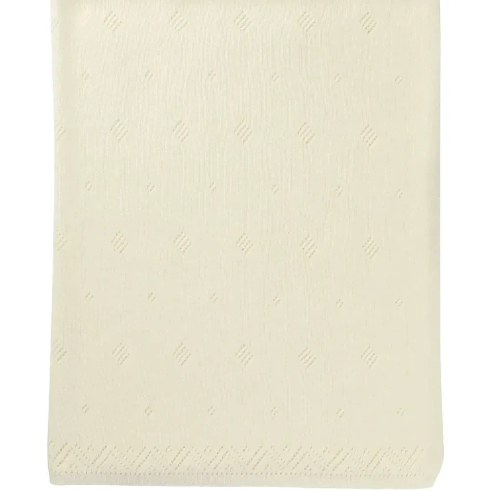 Плед с ажурной вязкой