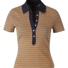 Полосатая рубашка поло в рубчик