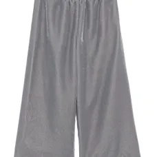 Бархатные брюки с эластичным поясом