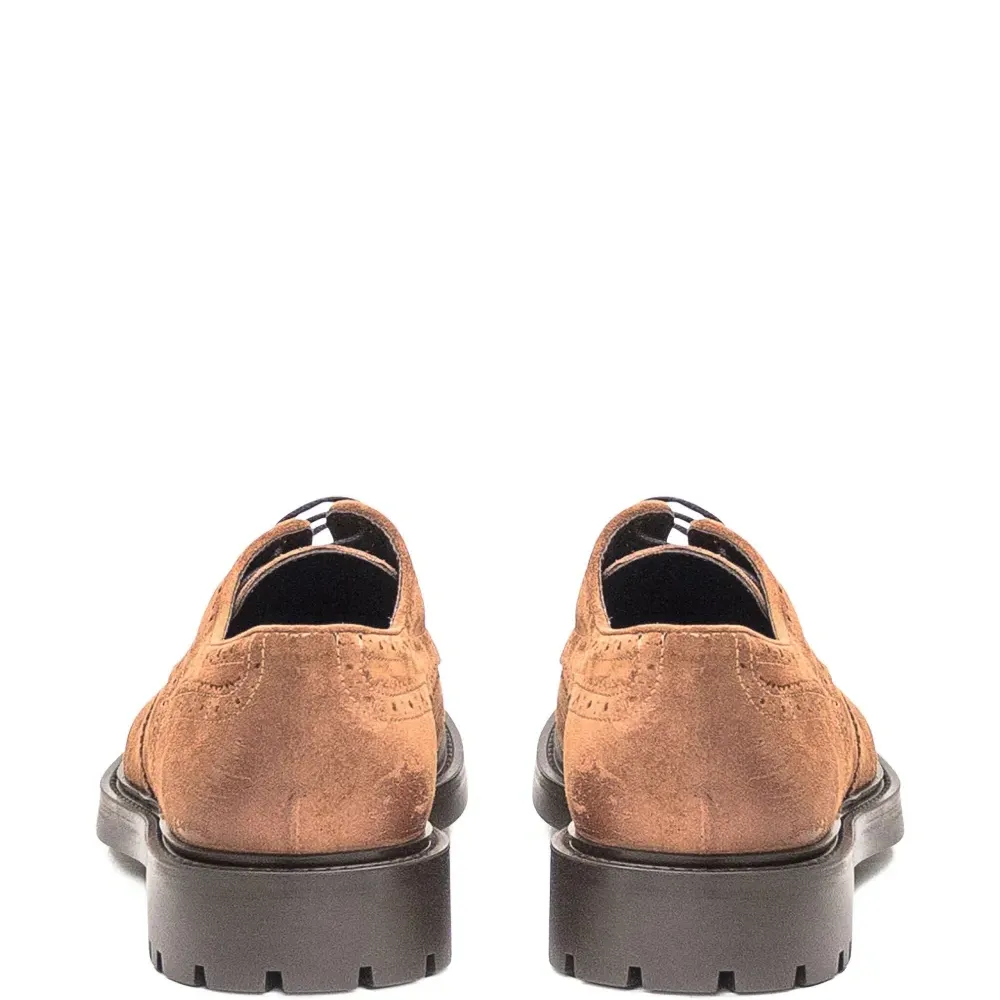 Туфли дерби на шнуровке с брогированием