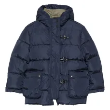 Пуховик с капюшоном и застежкой тогл