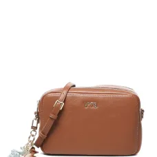 Сумка на плечо с двойной молнией и подвеской