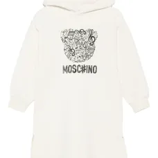 Платье с капюшоном и логотипом