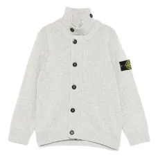 Кардиган на пуговицах с высоким воротником