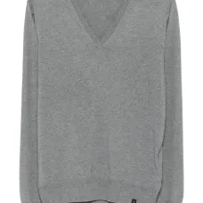 Шерстяной свитер с V-образным вырезом