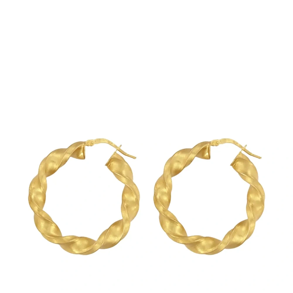 Серьги-кольца с витым дизайном