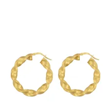 Серьги-кольца с витым дизайном