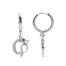 Серьги-кольца с подвесками