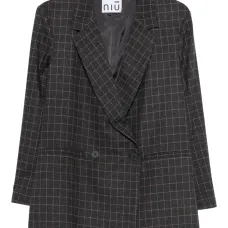 Двубортный пиджак в клетку Двубортный пиджак в клетку