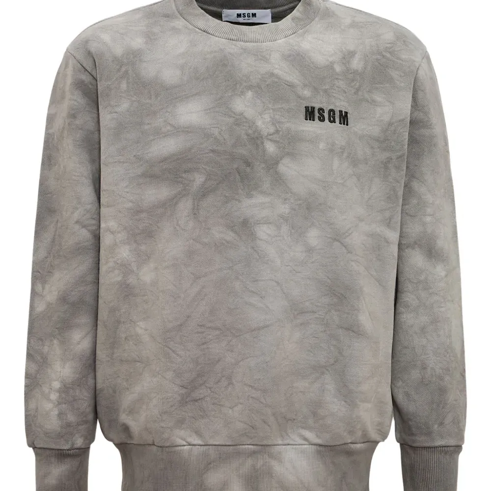 Tie-dye print logo-embroidered sweatshirt