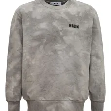 Tie-dye print logo-embroidered sweatshirt