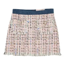 Твидовая юбка Texas с бахромой