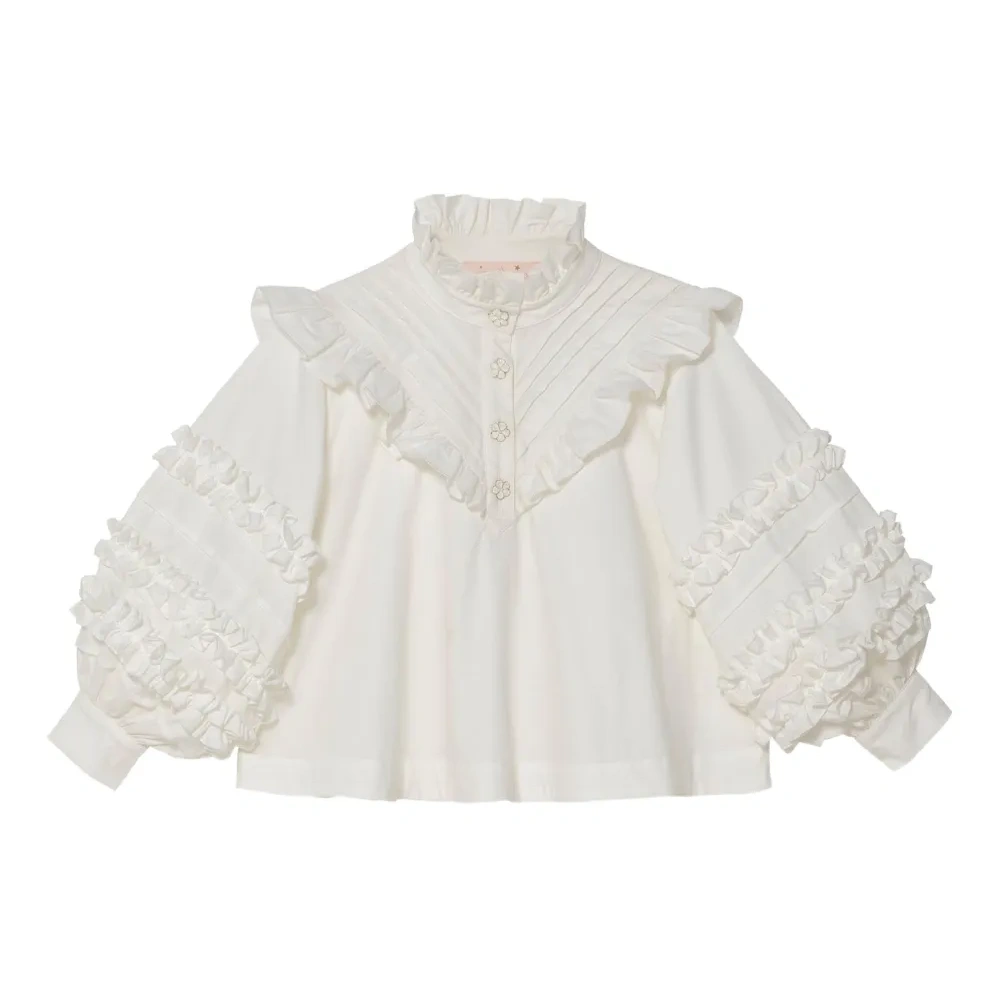 Блузка Prairie с высоким воротником и оборками