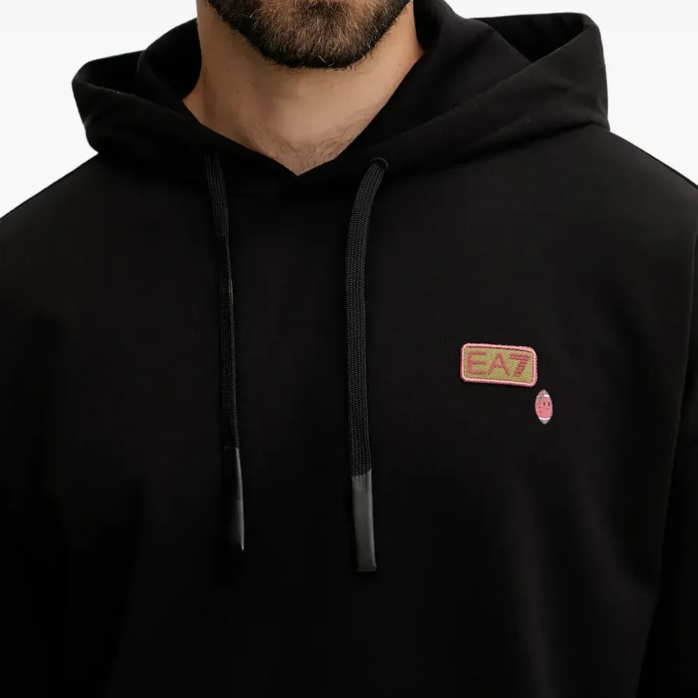 Худи с кулиской и графичным принтом