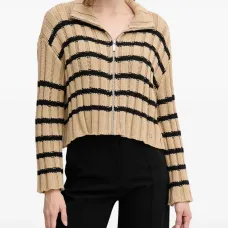 Кардиган на молнии с полосками