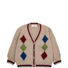 Кардиган с алмазным узором