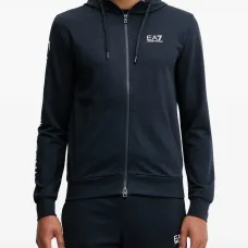 Худи на молнии с принтом логотипа Худи на молнии с принтом логотипа