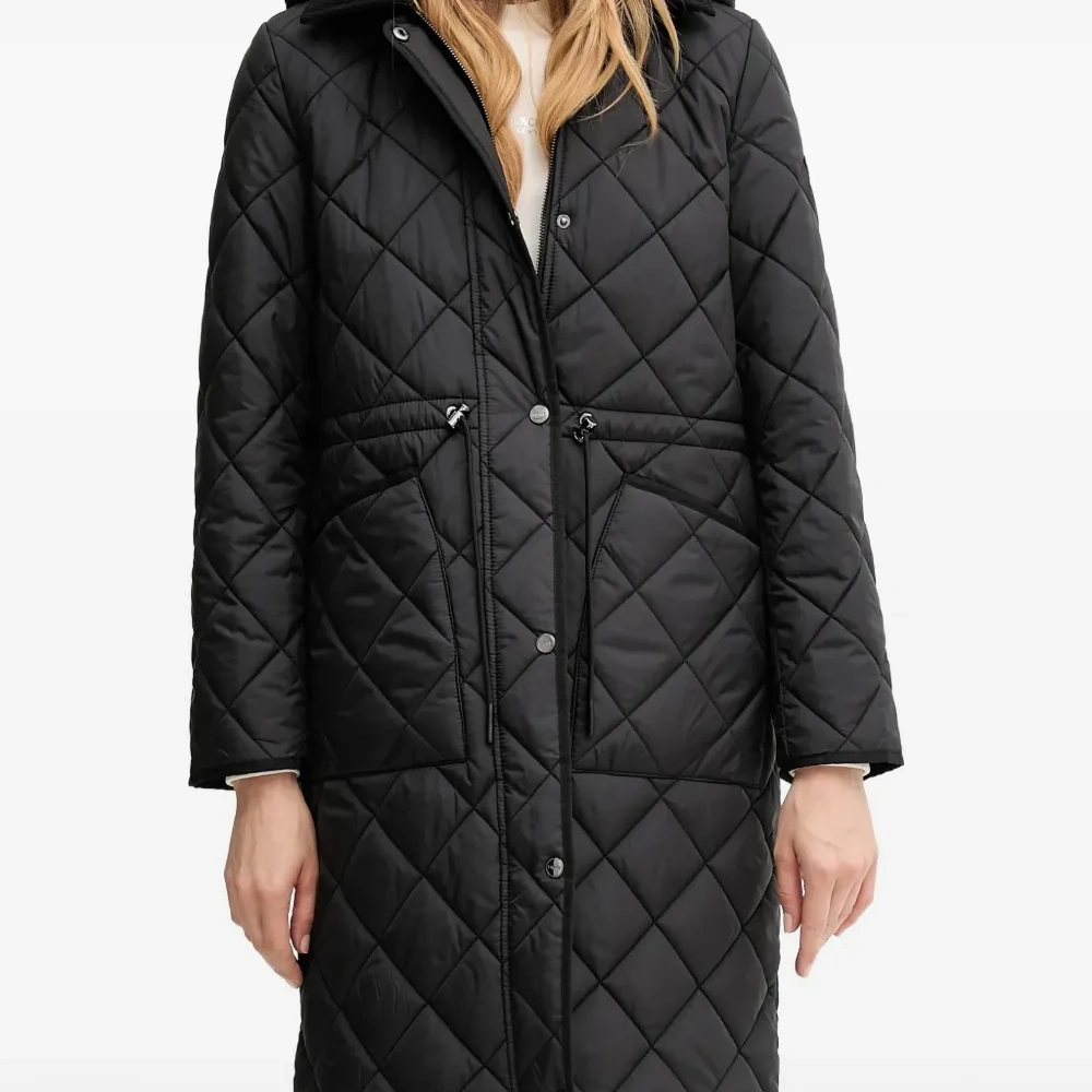 Стеганая парка с капюшоном