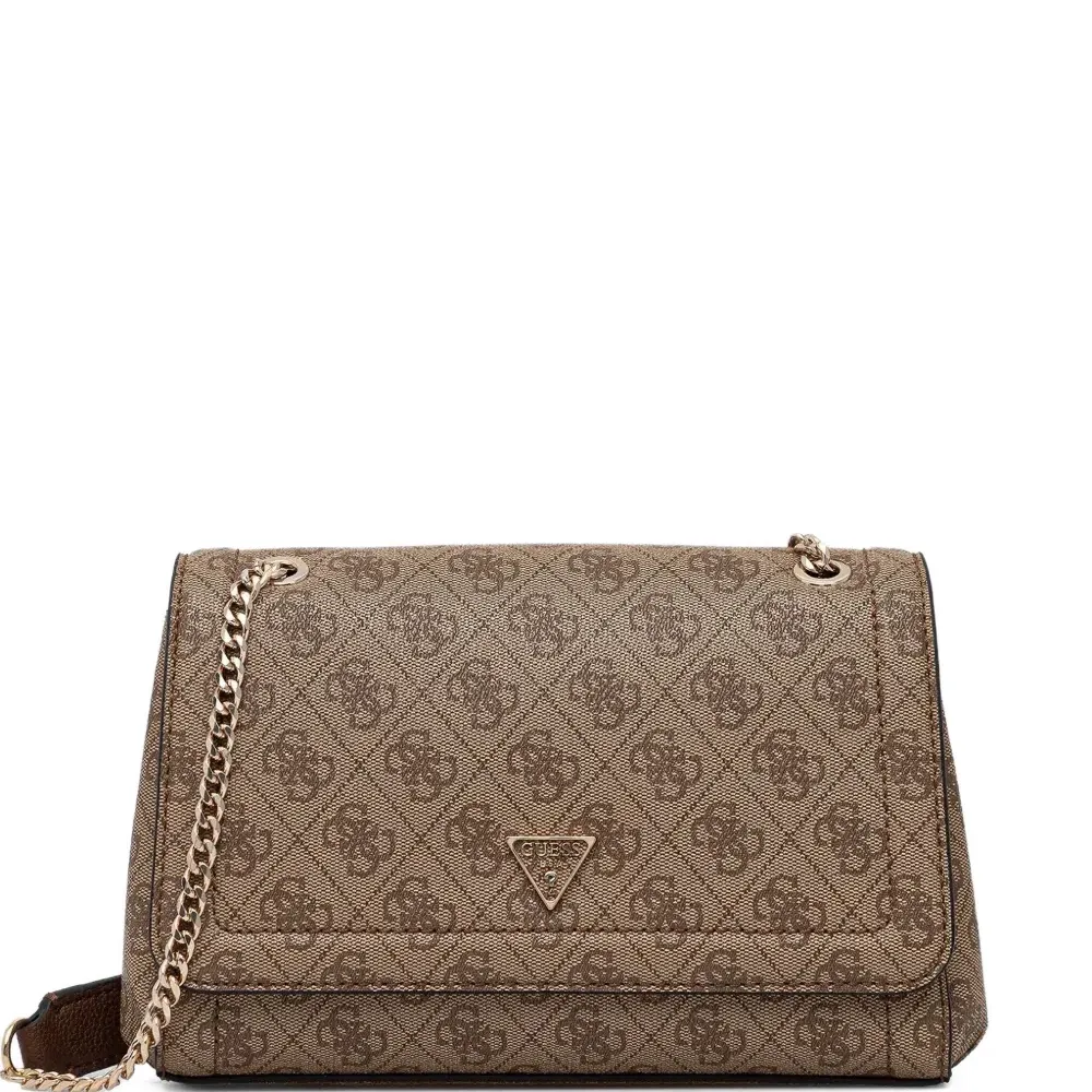 Сумка-сэтчел с монограммой и цепочкой