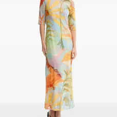 Платье макси с цветочным принтом Платье макси с цветочным принтом