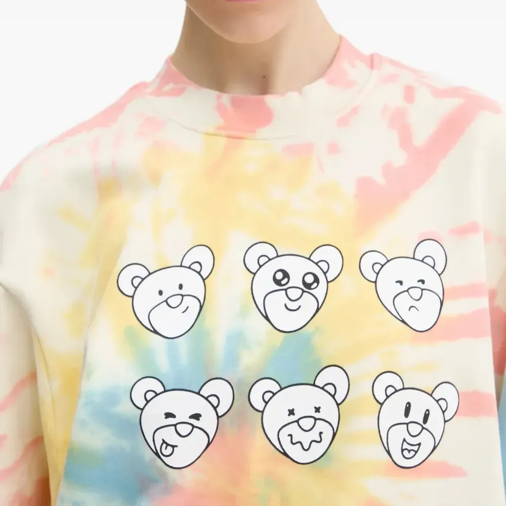 Свитшот с графическим принтом в технике тай-дай