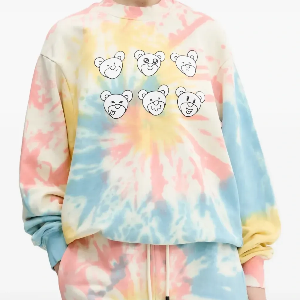 Свитшот с графическим принтом в технике тай-дай