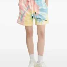 Шорты с завязками и узором тай-дай